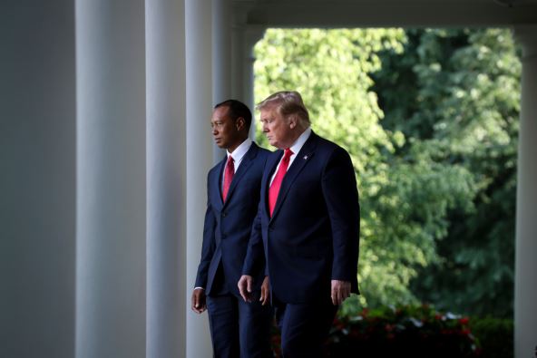 Tajger Vuds i Donald Tramp u Beloj kući