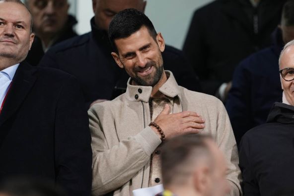 Novak Đoković gleda BiH - Italija