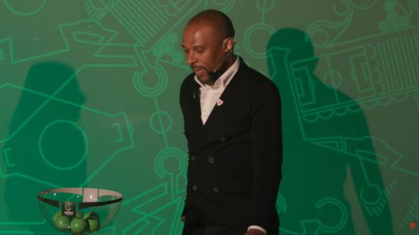 Danijel Gabidon na žrebu za Evropsko prvenstvo.