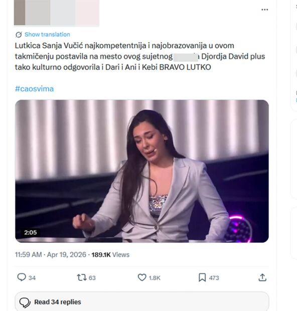 Jedan od komentara korisnika