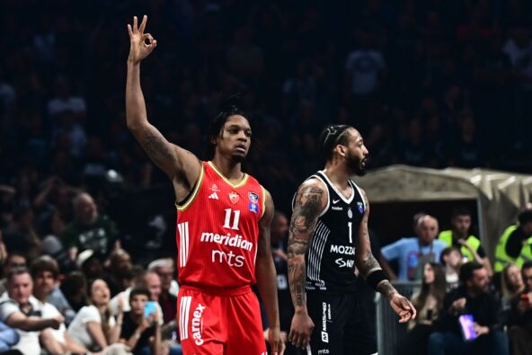 Tajson Karter slavi trojku na derbiju Partizan Zvezda