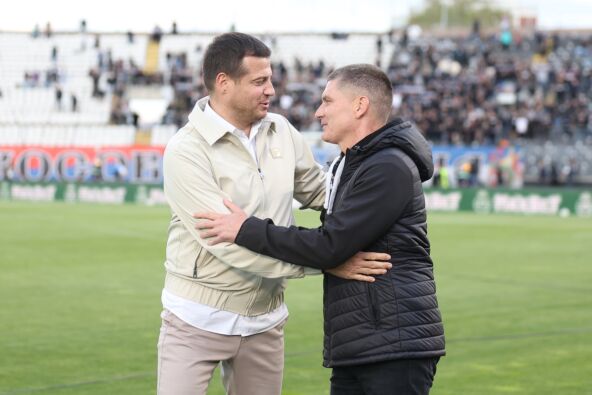 Nenad Lalatović i Srđan Blagojević na meču Partizana i Novog Pazara