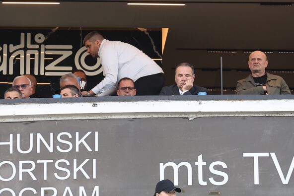 Rasim Ljajić i Predrag Mijatović na meču Partizana.