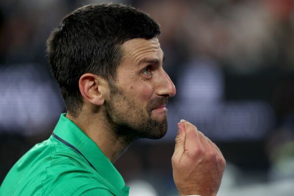 Novak Đoković na meču protiv Karlosa Alkaraza