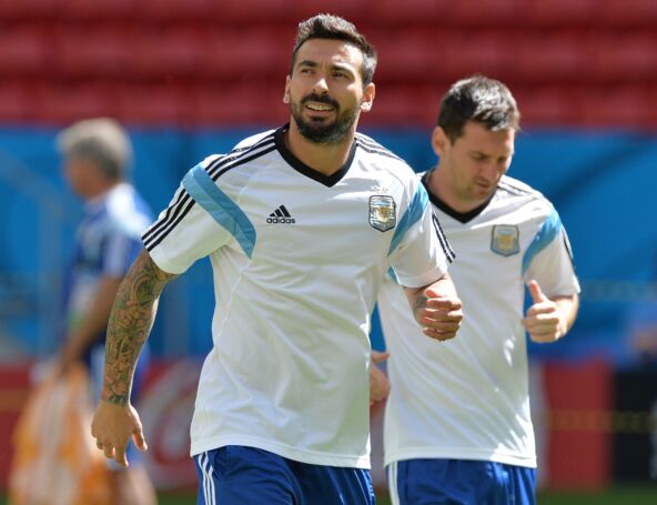 Ezekjel Laveci i Lionel Mesi na Svetskom prvenstvu u Brazilu 2014