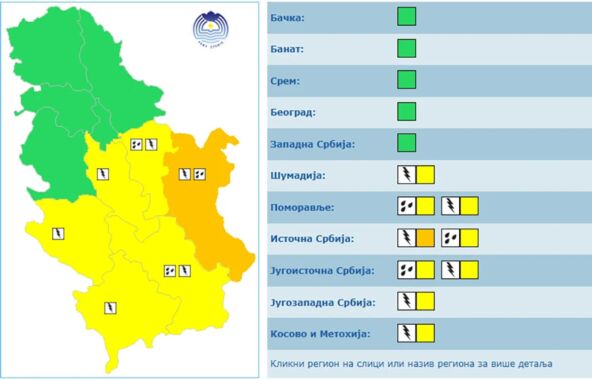 meteoalarm za subotu 23. maj
