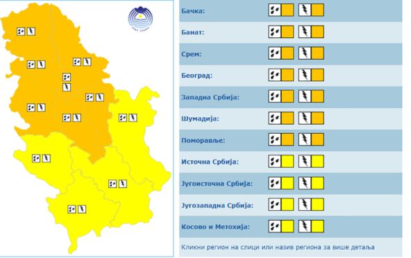 Meteoalarm za 3. jun
