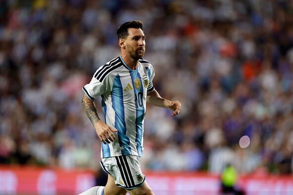 Leo Mesi u akciji na utakmici Argentine