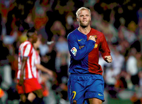 Ejdur Gudjonsen slavi gol u Barseloni