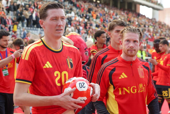 Kevin De Brujne na zagrevanju Belgije na Svetskom prvenstvu