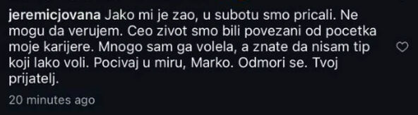 jovana jeremić komentar