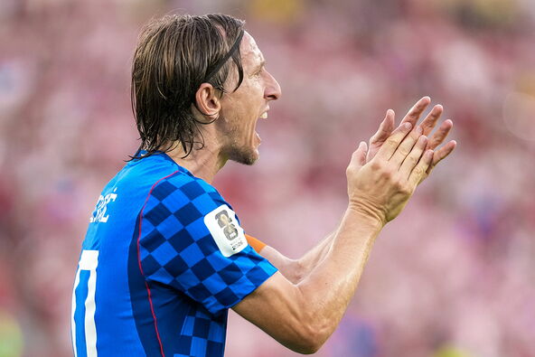 Luka Modrić u dresu Hrvatske.