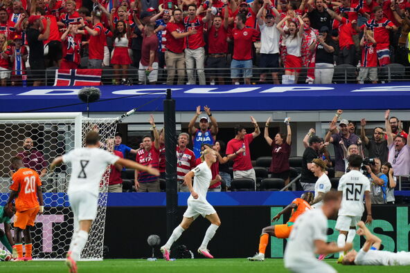 Erling Holand slavi gol za Norvešku protiv Obale Slonovače