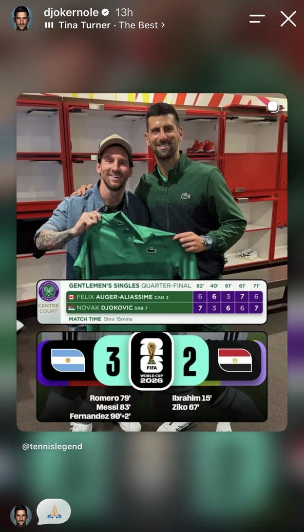 Novak Đoković i Lionel Mesi