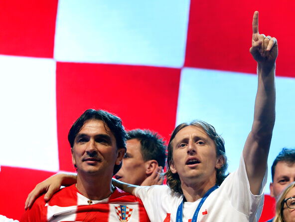 Luka Modrić i Zlatko Dalić na dočeku u Zagrebu
