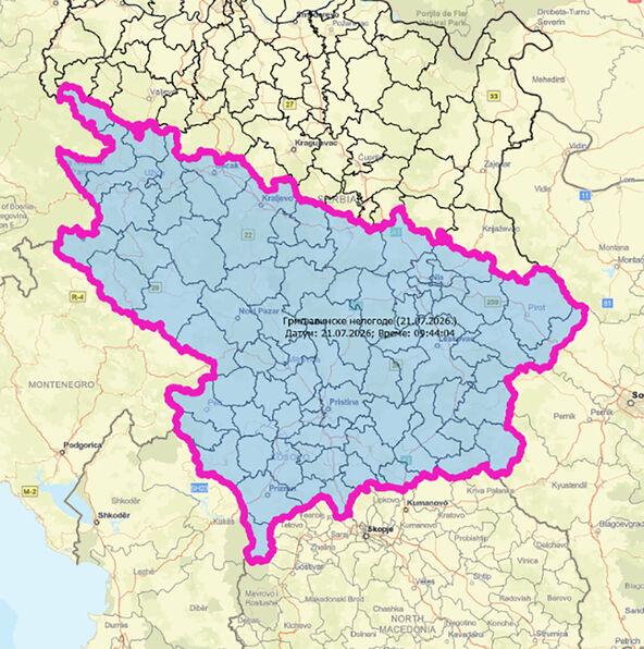 MUP izdao upozorenje zbog nevremena