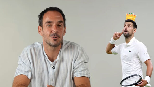 Robert Dacešin i Novak Đoković sa krunom