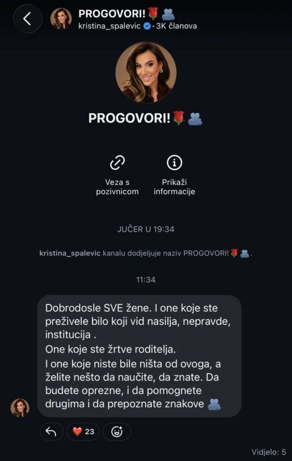 Kristina Spalević grupa podrške ženama