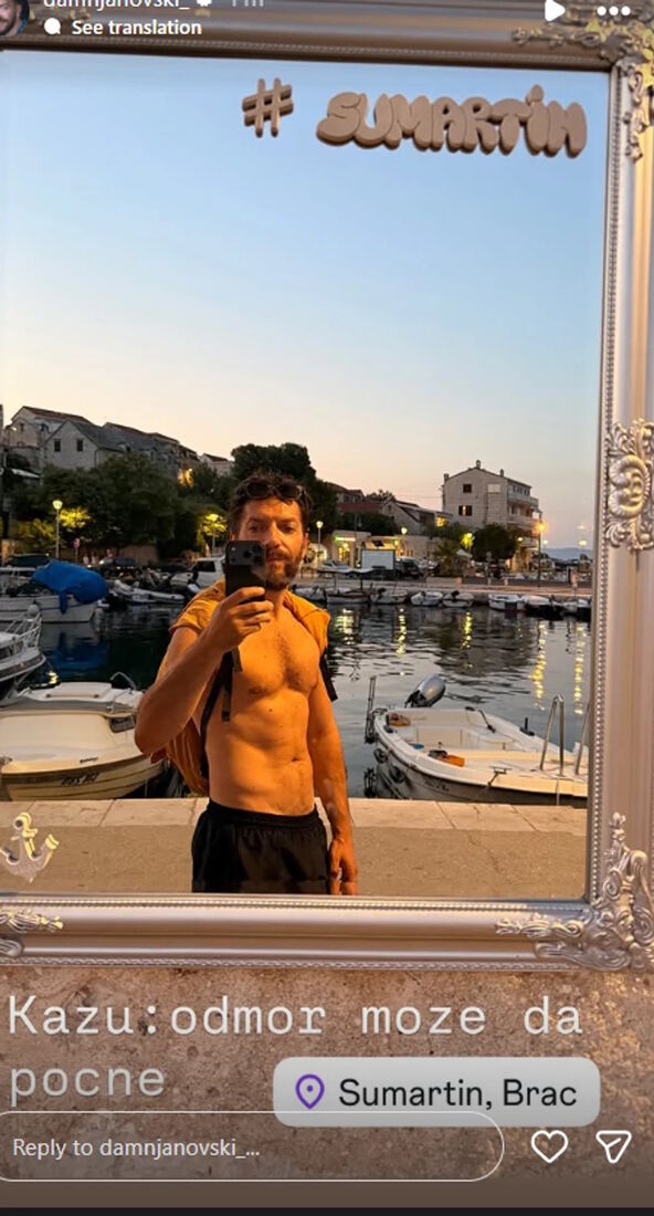 Peđa Damjanović na odmoru