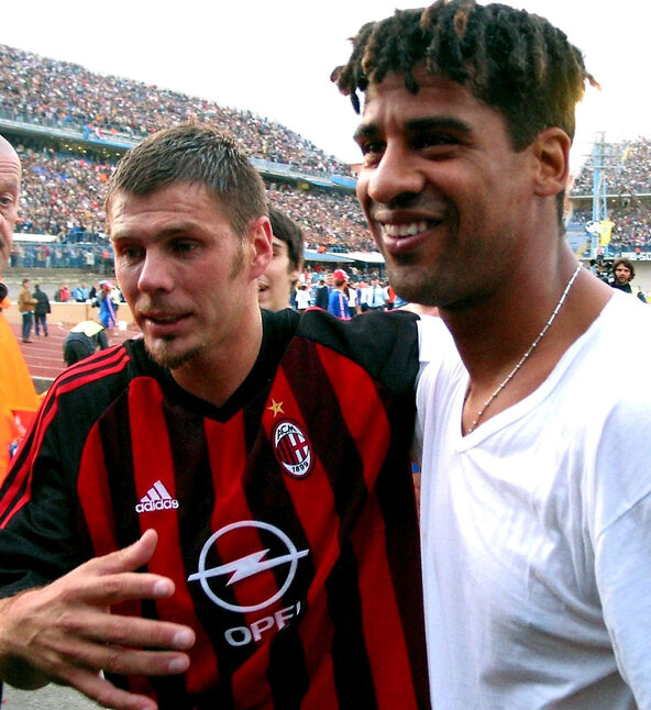 Zvonimir Boban i Frank Rajkard u Milanu.
