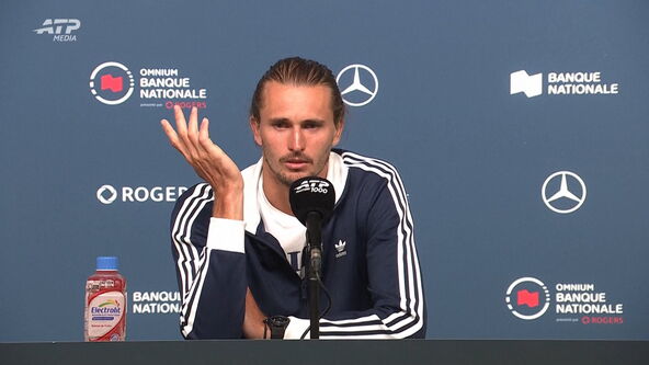 Saša Zverev na konferenciji za medije u Kanadi.