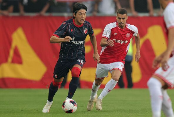 Seol u duelu na utakmici Crvena zvezda Hapoel Berševa