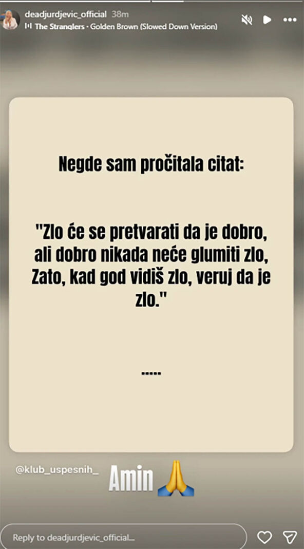 Dea Đurđević objava sa Instagrama