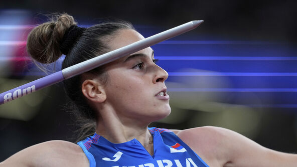 Adriana Vilagoš baca koplje u finalu Evropskog prvenstva u Birmingemu