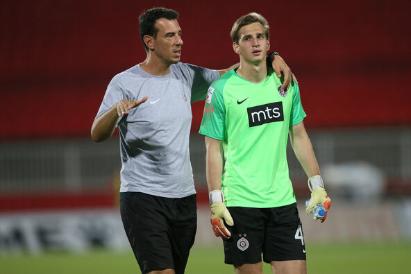 Nemanja Jovšić i Aleksandar Popović na utakmici Vojvodina Partizan