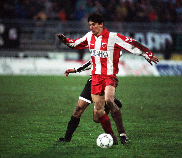 Jovan Stanković u dresu Crvene zvezde na večitom derbiju