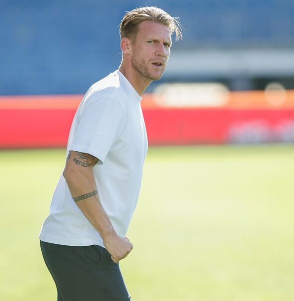 Radoslav Kovač vodi utakmicu na klupi Slovan Libereca