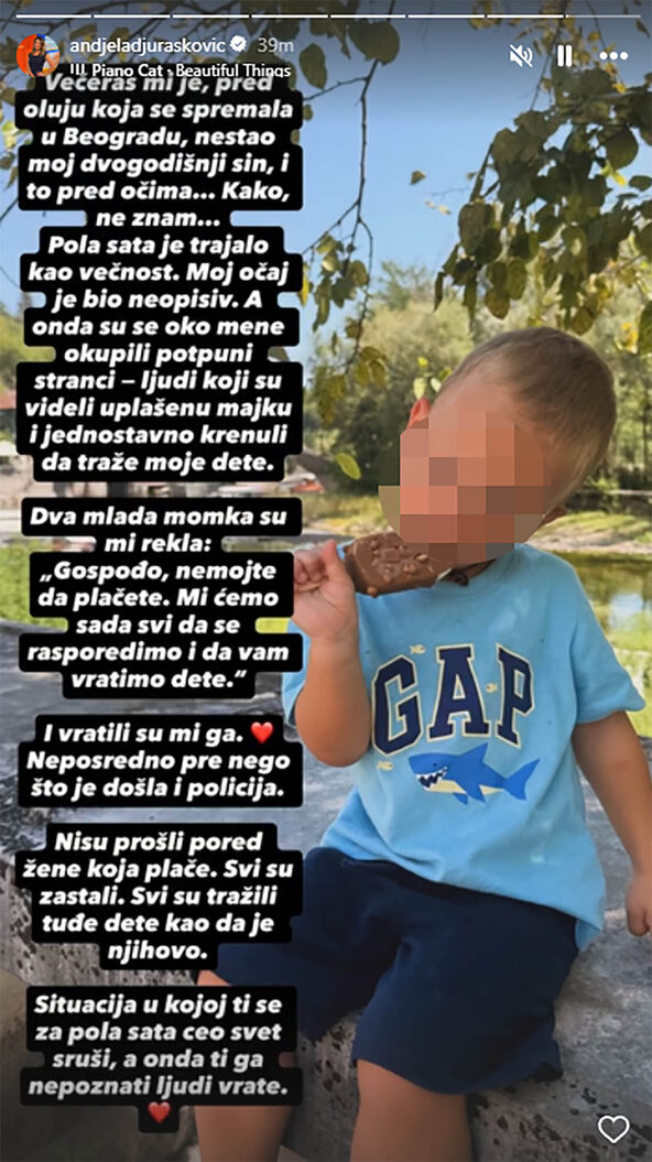 Anđela Đurašković  Voditeljki nestalo dete