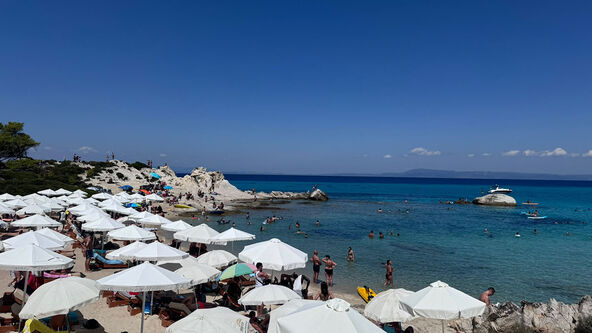 Orange beach, Grčka, Sitonija