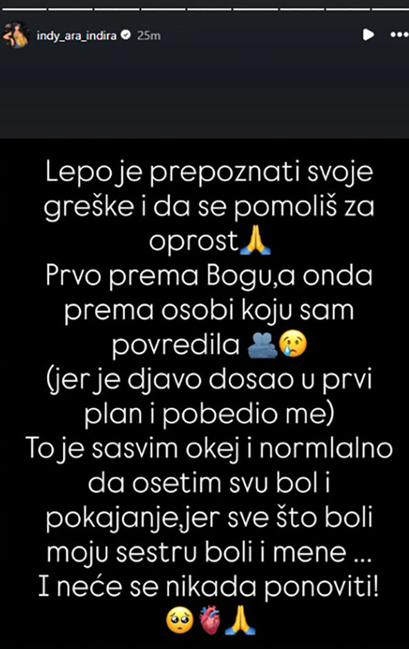 Objava Indi Aradinović