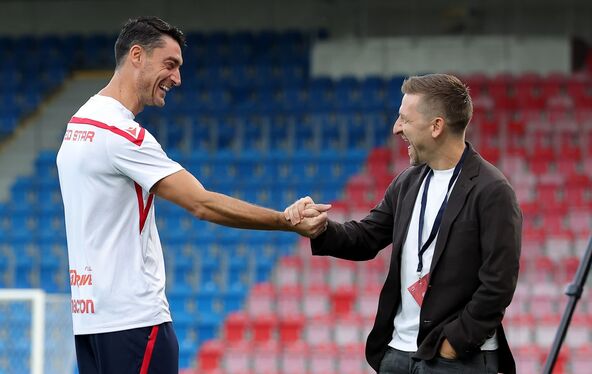 Albert Rijera i Marko Marin na treningu pred Viktoriju Plzenj u Češkoj