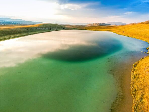 Vražje jezero na Durmitoru iz vazduha