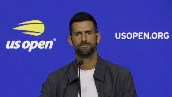 Novak Đoković na konferenciji za medije na US Openu.