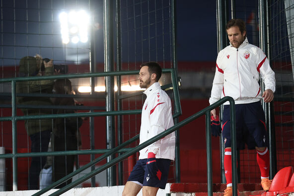 Mirko Ivanić i Aleksandar Katai izlaze na trening Zvezde