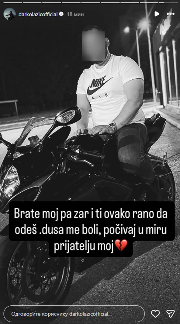 Darko Lazić se oprostio od bliske osobe