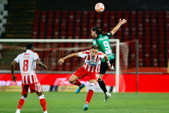Hrvatski fudbaler Ante Vukušić na meču Crvena zvezda - Kolubara.