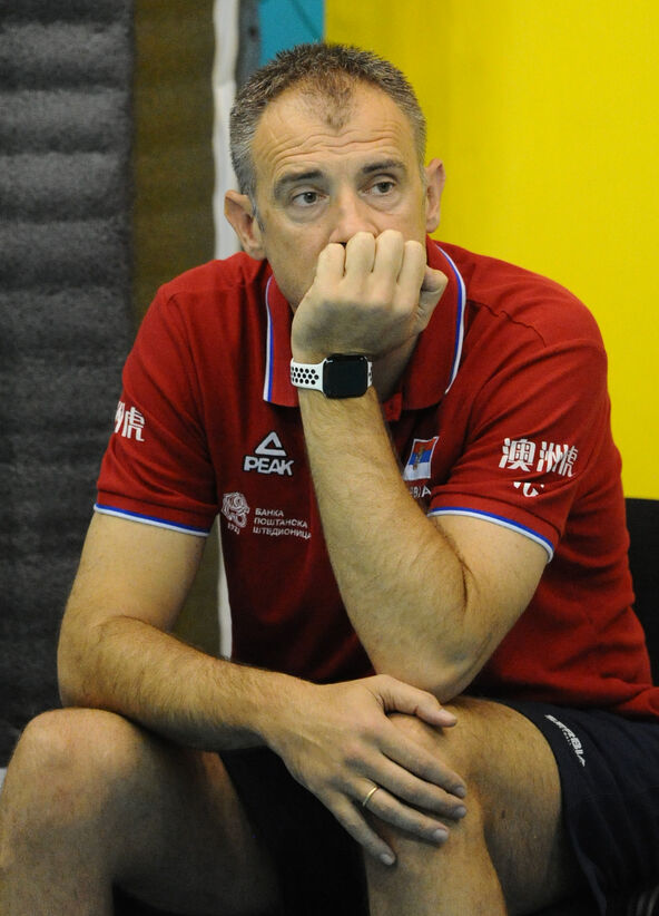 Nikola Grbić na klupi Srbije.
