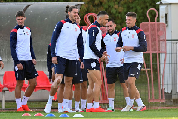 Trening fudbalera Srbije protiv Grčke