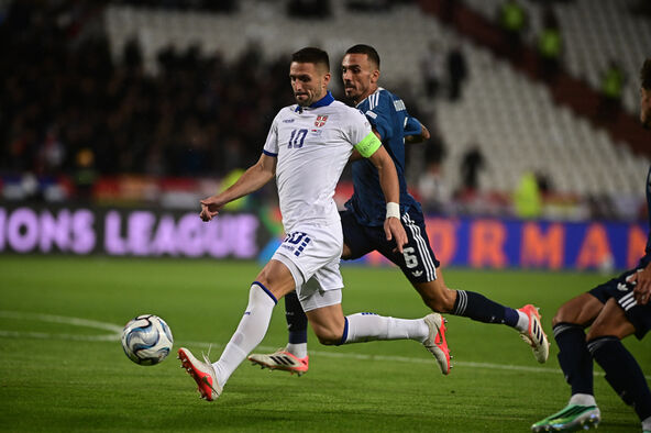 Dušan Tadić u napadu na meču Srbija - Grčka