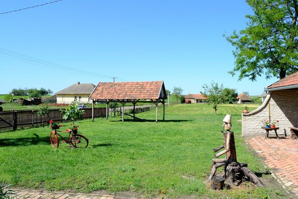 Veliko dvorište kuće u selu u Vojvodini