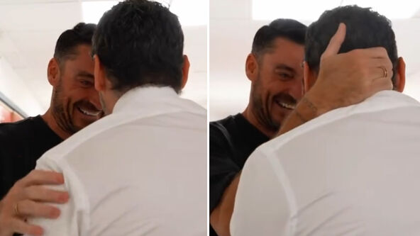 Albert Rijera grli Ibona Navara posle pobede Zvezde