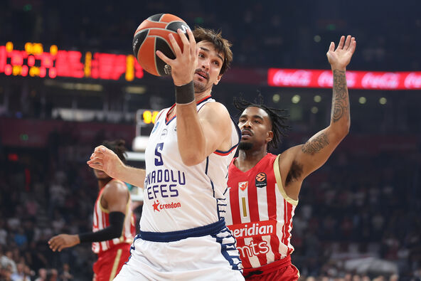 Dario Šarić na meču Efes - Zvezda