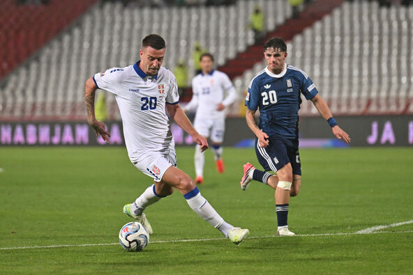 Sergej Milinković-Savić na meču Srbija - Grčka.