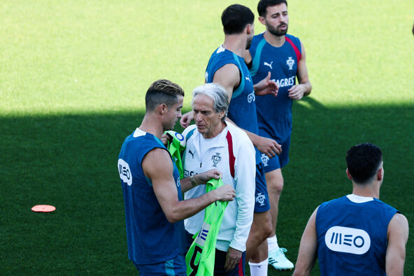 Žorž Žezus i Kristijano Ronaldo na treningu Portugala