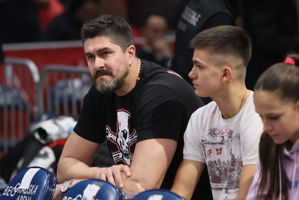 Darko Miličić na utakmici Crvene zvezde u Areni