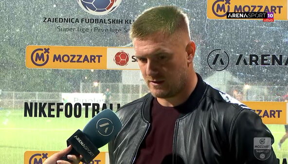 Marko Jakšić daje izjavu posle Čukarički Radnik